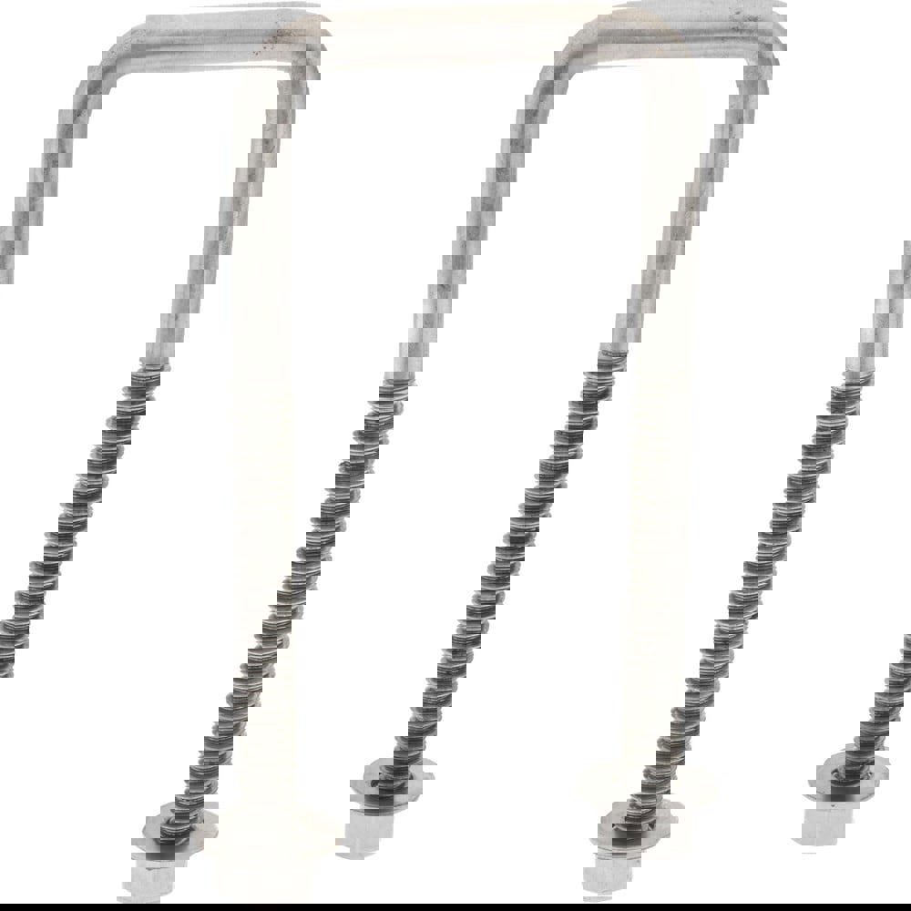 Square U-Bolt: Without Mount Plate, 3/8-16 UNC, 3